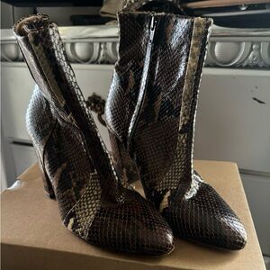 Veronica Beard Snakeskin Boots